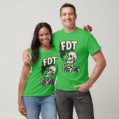 T-shirt « FDT » + squelette fumant une cigarette (Unisexe)