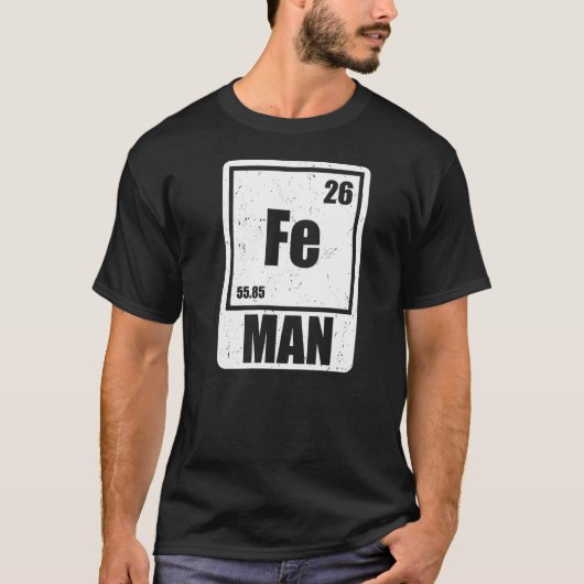 T-shirt Fe Iron Science Elements Chimiste Scientifique Pre (Devant)