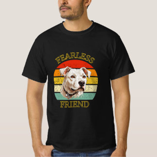 T-shirt Fearless Friend Dogo Argentino Vintage Design