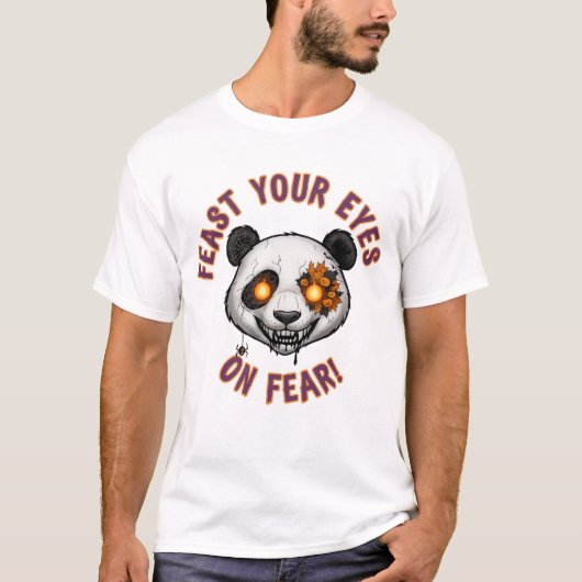 T-shirt Feast Your Eyes on Fear – Panda Terror de Hallowee (Devant)