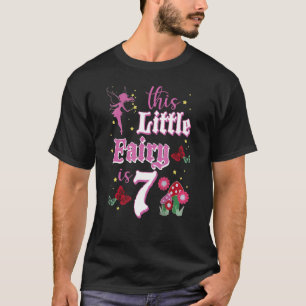 T-shirt Fée 7e anniversaire Chemise fille 7 ans Fée Pa