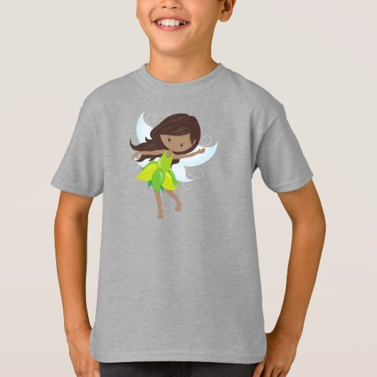 T-shirt Fée Afro-Américaine, Fée De Forêt, Fée Magique (Devant)
