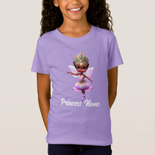 T-Shirt Fée ballerine à la mélanine portant une couronne