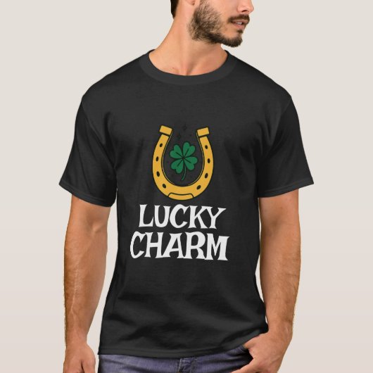 T-shirt Fée Chanceuse Fer à Cheval Trèfle Saint-Patrick Ir (Devant)