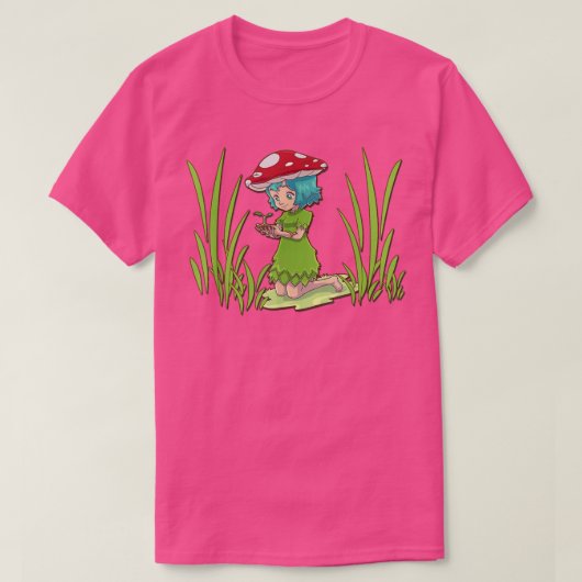 T-shirt Fée Cute Avec Toadstool De Champignons Casquette P (Design devant)