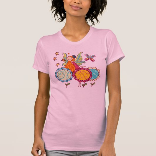 T-shirt Fée de jardin avec des fleurs (Devant)
