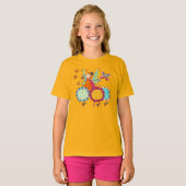 T-shirt Fée de jardin avec des fleurs (Devant entier)