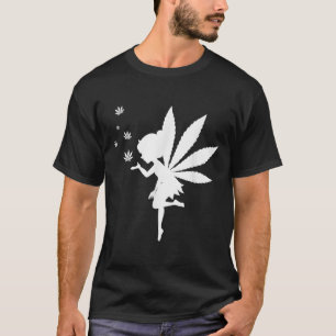 T-shirt Fée de mauvaises herbes Imaginaire feuille Stoner