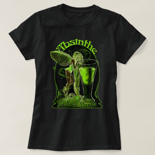 T-shirt Fée de Verte d'honoraires de La d'absinthe avec le (Design devant)
