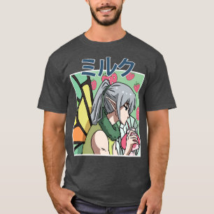 T-shirt Fée esthétique Fairycore Boire paille japonaise