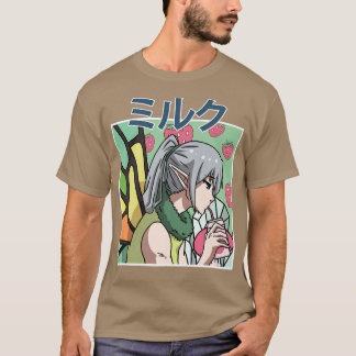 T-shirt Fée esthétique Fairycore Boire paille japonaise