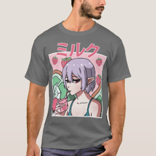 T-shirt Fée esthétique Fairycore Boire paille japonaise