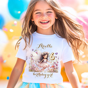 T-shirt Fée Fantaisie Lavande fleur sauvage pastel anniver