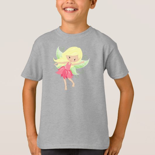 T-shirt Fée Forestière, Fée Mignonne, Fée Magique, Cheveux (Devant)