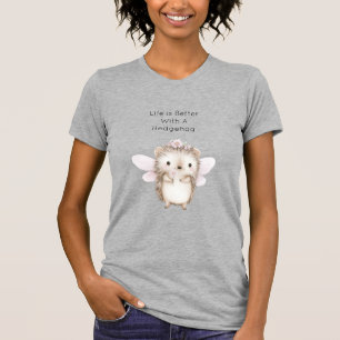 T-shirt Fée hérisson avec des fleurs