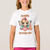 T-shirt Fée kawaii colorée anniversaire papillon (Devant)
