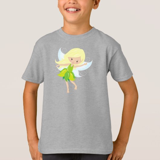 T-shirt Fée mignonne, Cheveux blond, Fée magique, Fée de f (Devant)