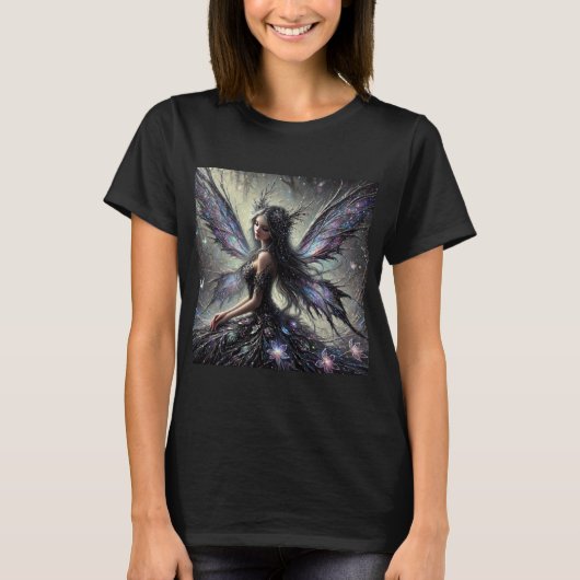 T-shirt fée noire (Devant)