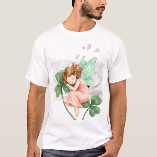 T-shirt Fée rêveuse avec danse magique du trèfle (Devant)