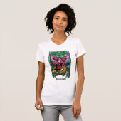 T-shirt Fée violet rouge champignons gothique (Devant entier)