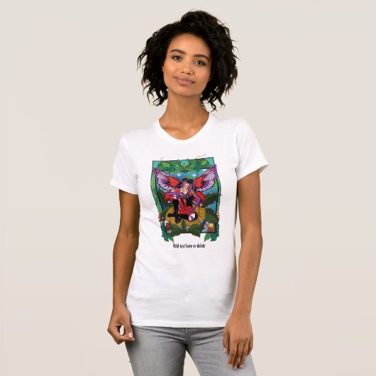 T-shirt Fée violet rouge champignons gothique (Devant entier)
