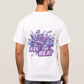 T-shirt "Feel The Beat" Microphone Rétro Popfest Vibes T-S (Dos)
