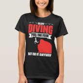 T-shirt Feel The Fear Cliff Diving Extreme Jumping Cliff D (Devant)
