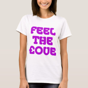 T-shirt Feel The £ove - Purple on Light