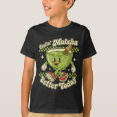 T-shirt Feelin’ Matcha Better Today Kawaii Cute Boba Bubbl (Devant)