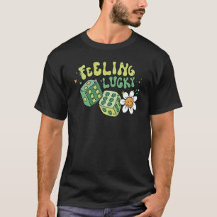 T-shirt Feeling Lucky Dice Retro Super St Patrick's Day W
