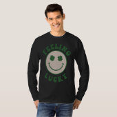 T-shirt Feeling Lucky Smile Face St Patrick Day (Devant entier)