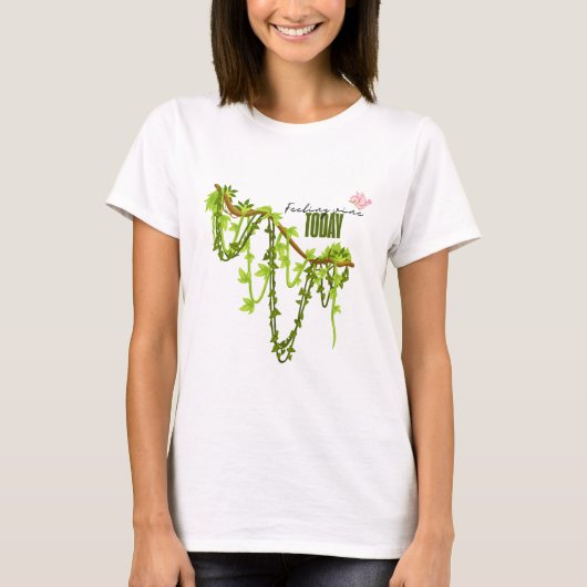 T-shirt Feeling Vine Today (Pun Graphic) Jungle Mood (Devant)