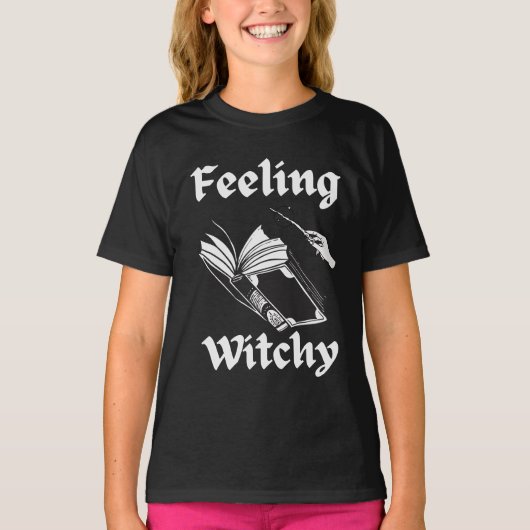 T-shirt Feeling Witchy Spell book drôle Halloween sorcière (Devant)