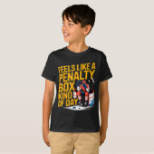 T-shirt Feels Like A Penalty Box Kind Of Day Funny Hockey (Devant entier)