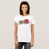 T-shirt féerique d'aquarelle de fraise (Devant entier)