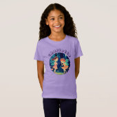 T-Shirt Fées de Forêt Enchantées mignonnes Nom pourpre (Devant entier)