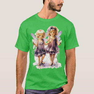 T-shirt Fées violettes tenant des lanternes