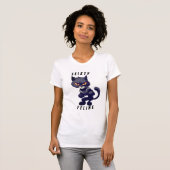 T-shirt Feisty Feline Superhero Funny Crazy Cat (Devant entier)