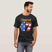 T-shirt Félicitations 47 Trump Drapeau américain (Devant entier)