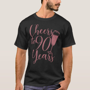 T-shirt Félicitations À 90 Ans Femmes Son 90e Anniversaire