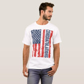T-shirt Félicitations à Trump American Flag (Devant entier)