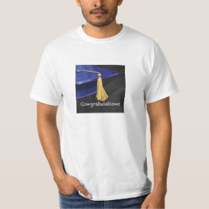 T-shirt Félicitations bleu et noir