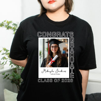 T-shirt Félicitations Diplômé Correspondance Famille Photo