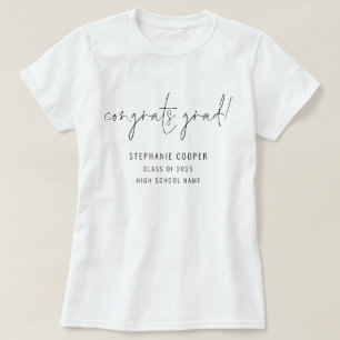 T-shirt Félicitations pour le diplômé Nom remise des diplô