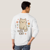 T-shirt Félin en fleurs (Dos entier)
