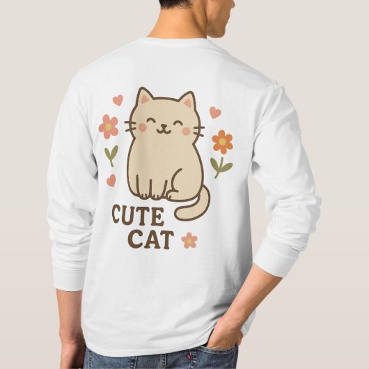 T-shirt Félin en fleurs (Dos)