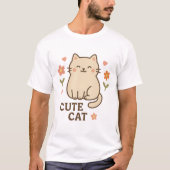 T-shirt Félin en fleurs (Devant)