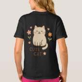 T-shirt Félin en fleurs (Dos)