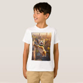 T-shirt Feline Aviator Adventures" (Devant entier)