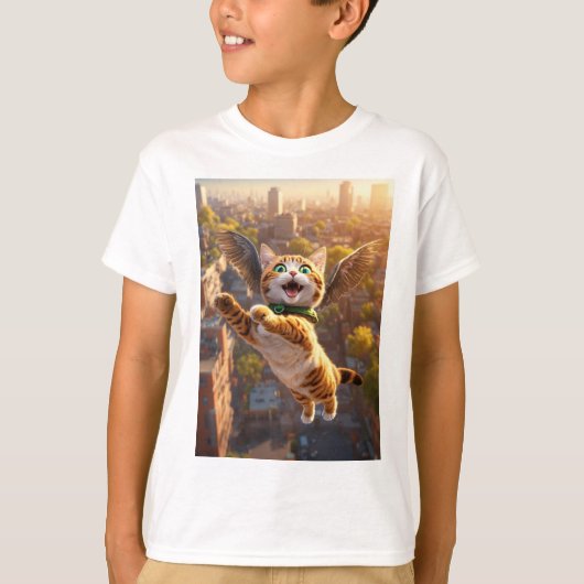 T-shirt Feline Aviator Adventures" (Devant)